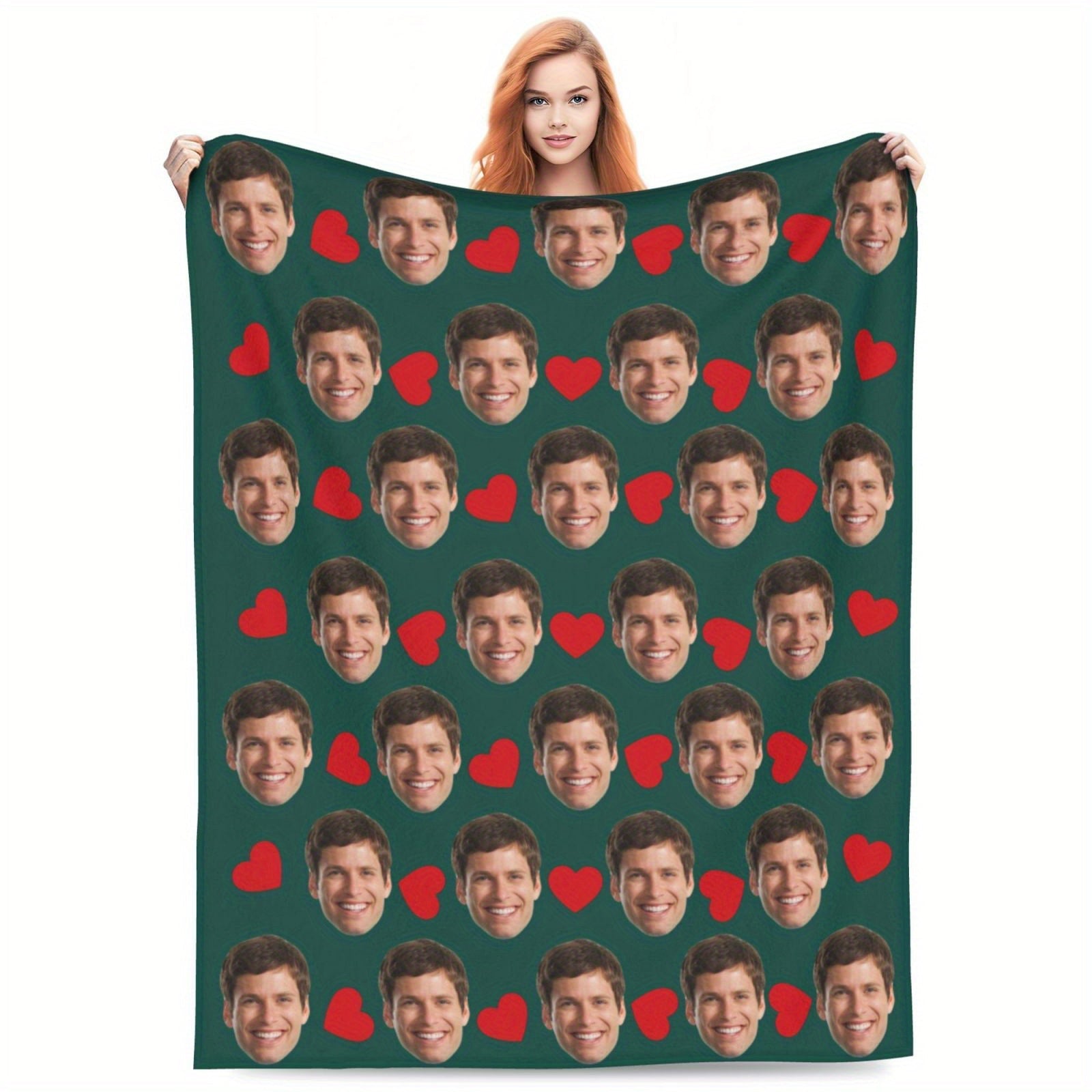 Personalized Photo Fleece Throw Blanket Soft Flannel Cozy TV Christmas Gift