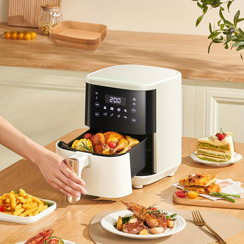 Havoni qovuradigan pech uchun katta toʻrtburchak silikon pishirish panjaralari, yopishqoq emas, oson tozalash, 50 yoki 100 ta paket