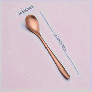 Stainless Steel Long-Handled Mixing Spoons 4/8/12 Pack for Household Cups and Desserts