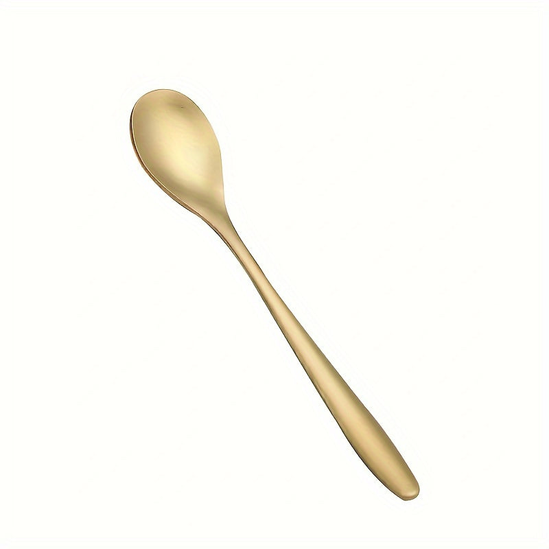 Stainless Steel Long-Handled Mixing Spoons 4/8/12 Pack for Household Cups and Desserts