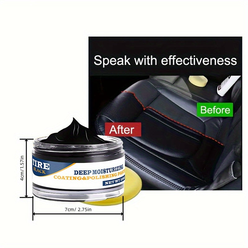 Глубоко увлажняющий ремонтник пластика интерьера автомобиля, черный ABS-сплав, панель приборов и блеск для шин