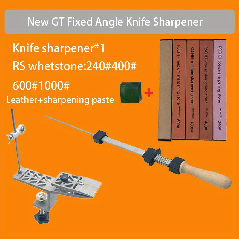 Knife Sharpening Tool with Adjustable Fixed Angle Zinc Alloy for Kitchen Use