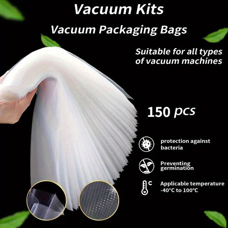 150 piezas de bolsas de sellado de alimentos para snacks, frutas secas, café, té, especias, a prueba de agua y polvo