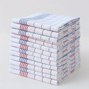 6 Dishcloths and 2 Color Mesh Cotton Kitchen Towels, Blue Check Red Check