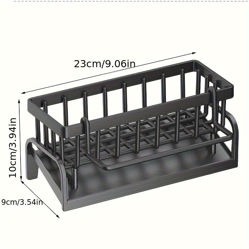 Kichik Plastik Oshxona Lavabosi Idish Rack, Ko'p funksiyali Sochiq Gubka Saqlash Rack, 23.01X11.99 sm, Uy Oshxona Joyini Optimallashtirish uchun Ideal