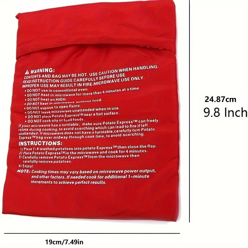 Microwave Potato Cooking Bag for Camping Roasted Sweet Potatoes and Corn