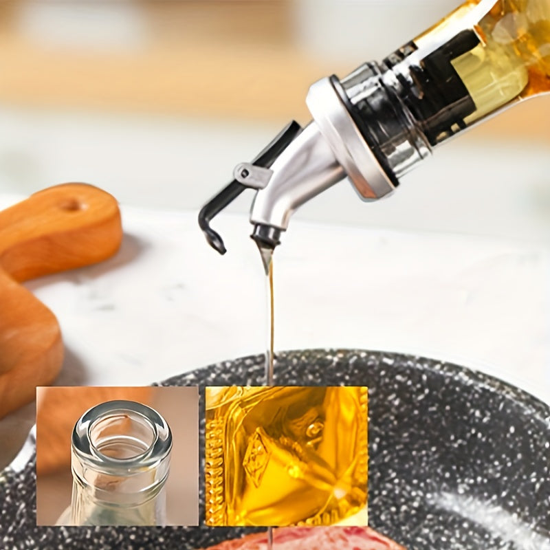 Premium Glass Oil Dispenser Bottle Leak-Proof Square Seasoning Container for Kitchen and Camping
