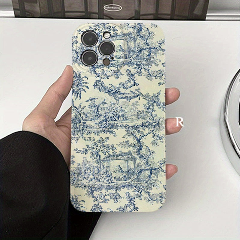 French Tea Break TPU Phone Case for iPhone 11-16 Seismic Resistant with Lens Protection
