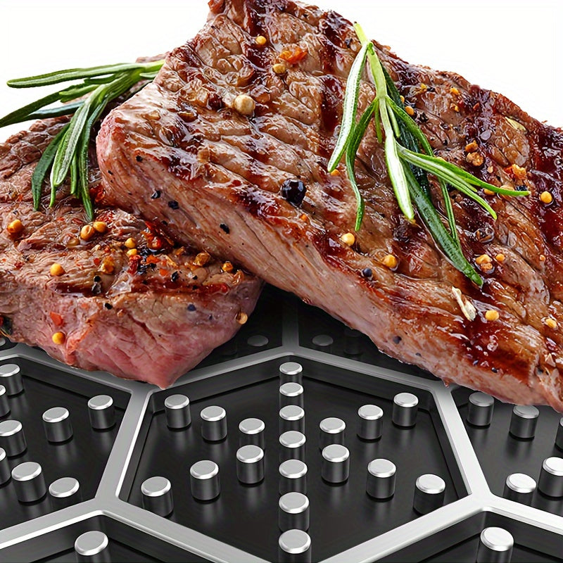 Высококачественная нержавеющая сталь с антипригарным дизайном в виде сот, прочная и долговечная, идеальна для приготовления пищи на домашней кухне.