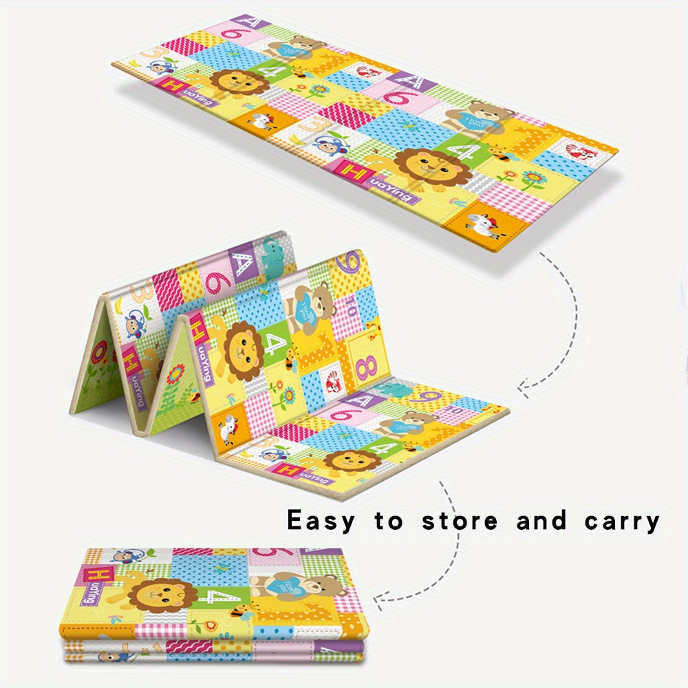 Kids Play Mat Foldable Crawling Floor Mat for Children 0-8 Years Safe Dual-Sided Exercise and Game