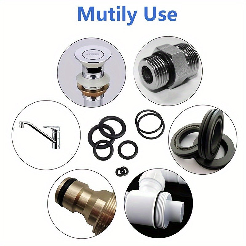 225-Piece O-Ring Assortment Set for Automotive Machinery Oil Water Resistant Rubber