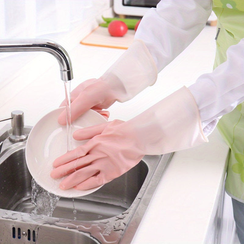 3 Sets Waterproof Reusable Household Cleaning Gloves for Kitchen and Bathroom