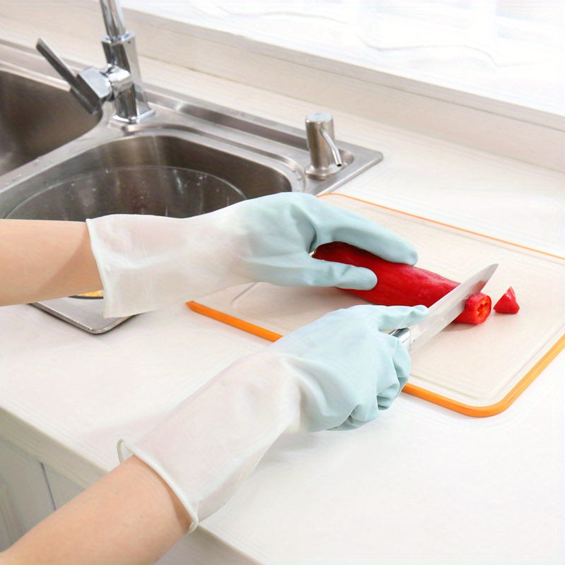 3 Sets Waterproof Reusable Household Cleaning Gloves for Kitchen and Bathroom