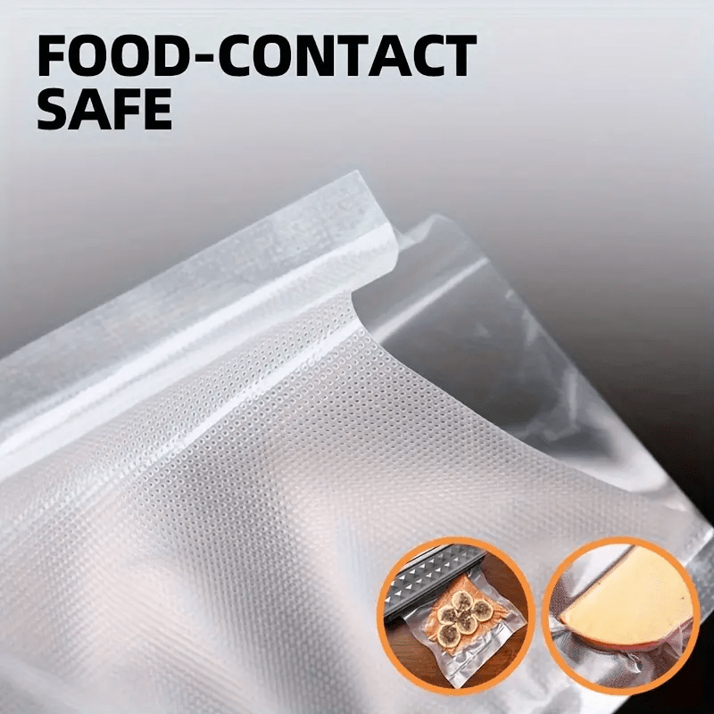 200pcs Vacuum Sealer Bags Set Single-Sided Textured BPA-Free Diamond Pattern Food Storage