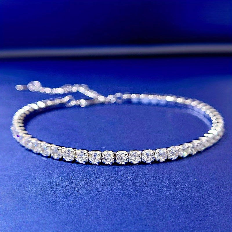 4.4 Carat Moissanite Tennis Bracelet Sparkling Jewelry for Birthdays and Anniversaries