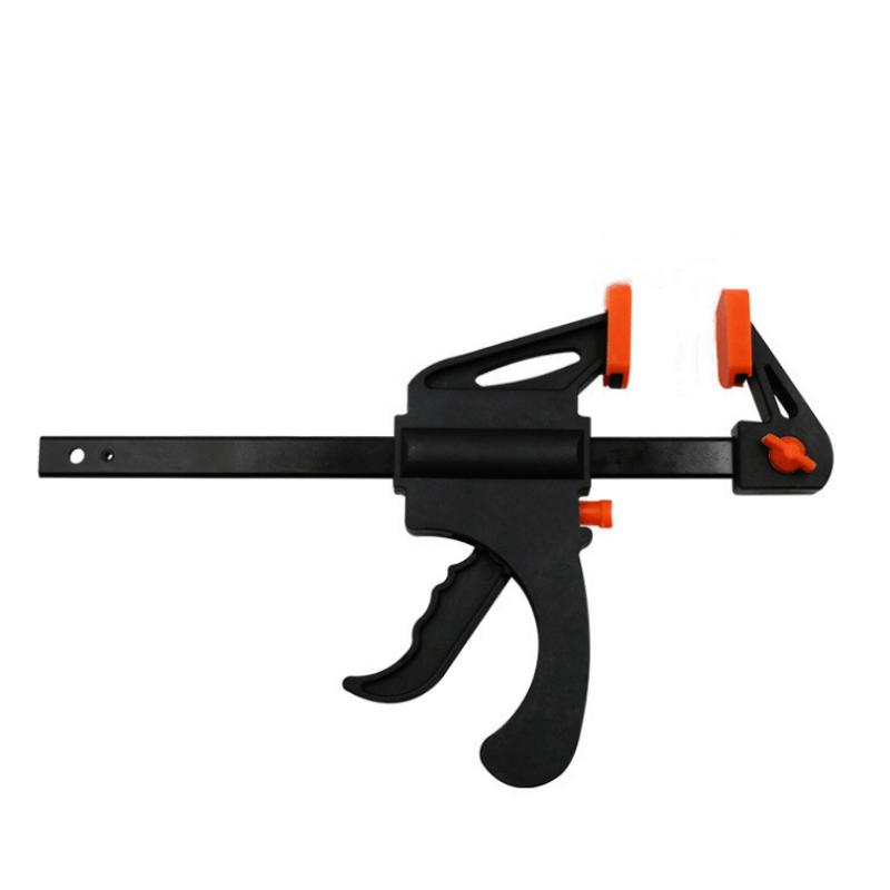 2 Pack 4 Inch Woodworking F Clamps Metal Plastic Quick-Release Black