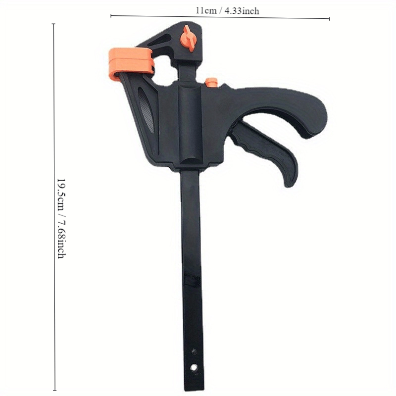 2 Pack 4 Inch Woodworking F Clamps Metal Plastic Quick-Release Black