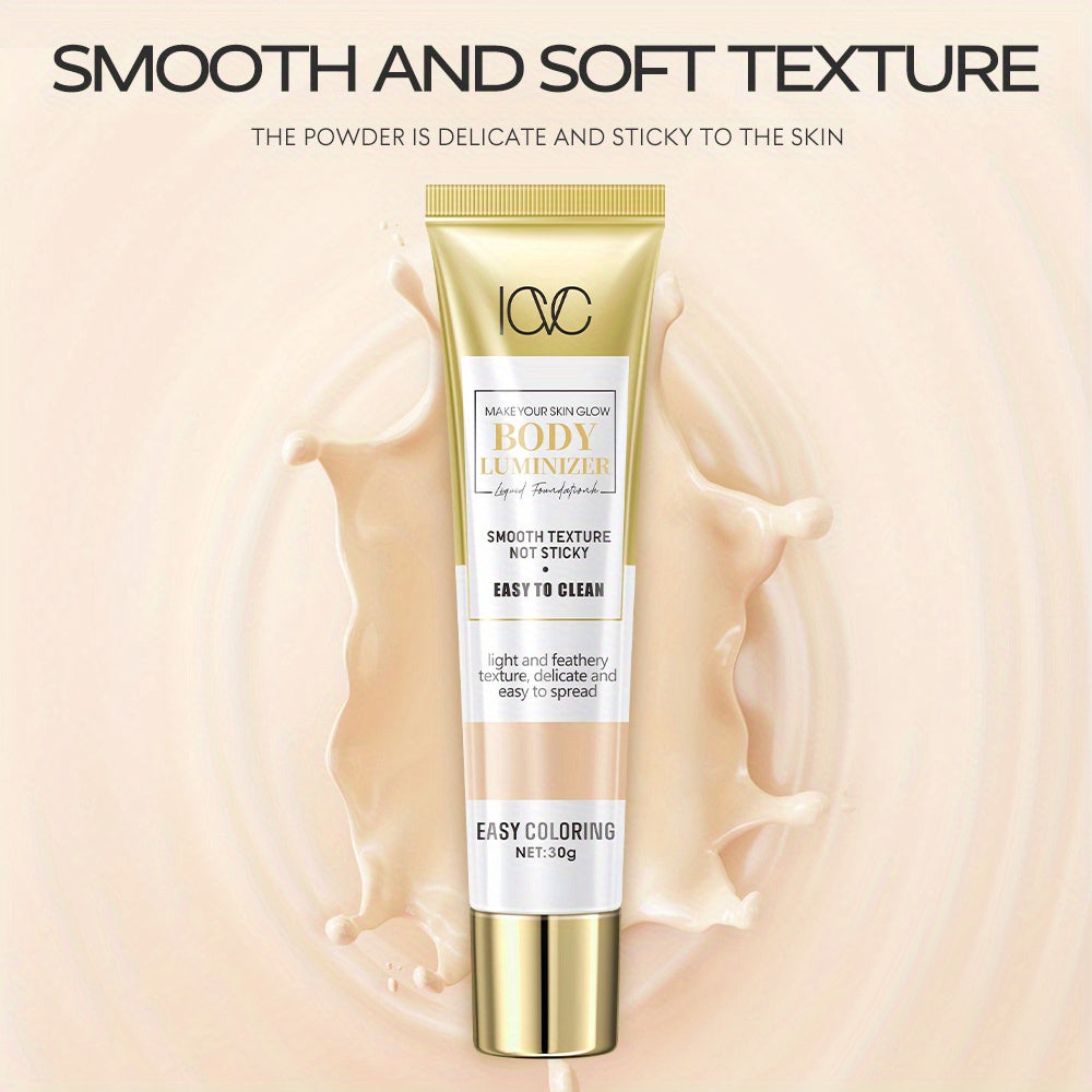 To'liq qoplovchi fondyushen, namlantiruvchi porlash va mukammal yaltirash bilan, barcha teri turlari uchun mos, suv o'tkazmaydigan, uzoq muddatli va kukunli formula.