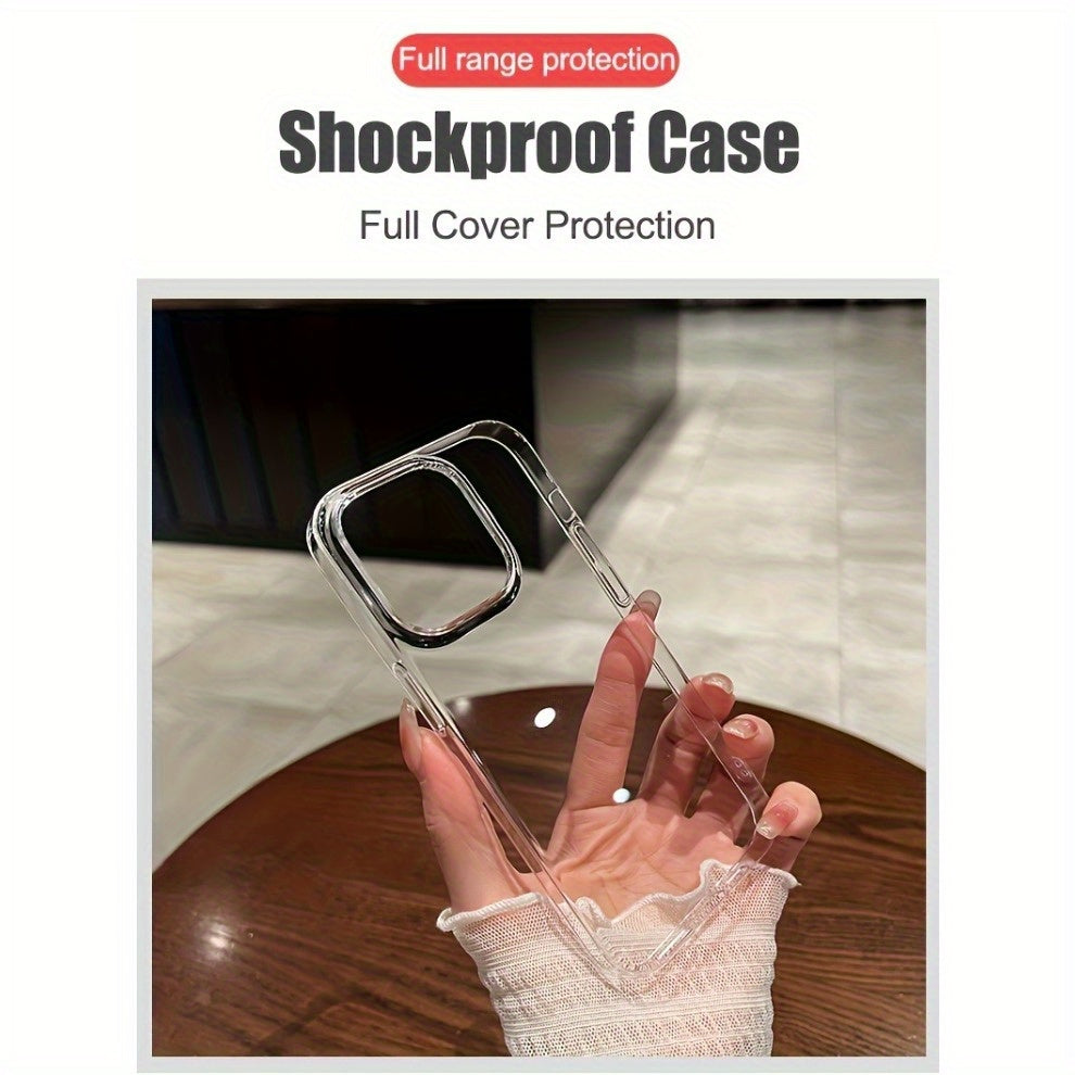 Clear Acrylic Shockproof Phone Case for iPhone 11-16 Pro Max