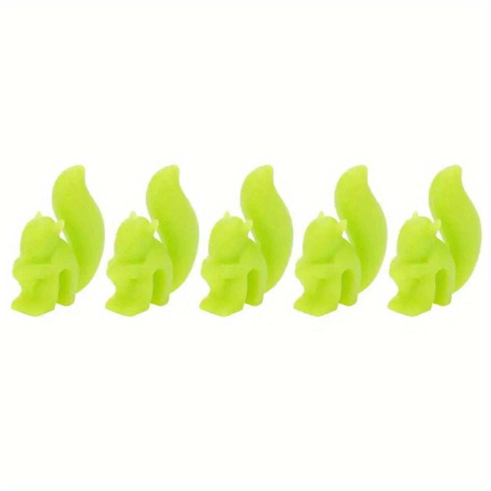 Set of 5 Silicone Squirrel Tea Bag Holders, Tea Accessories, Cup Decor