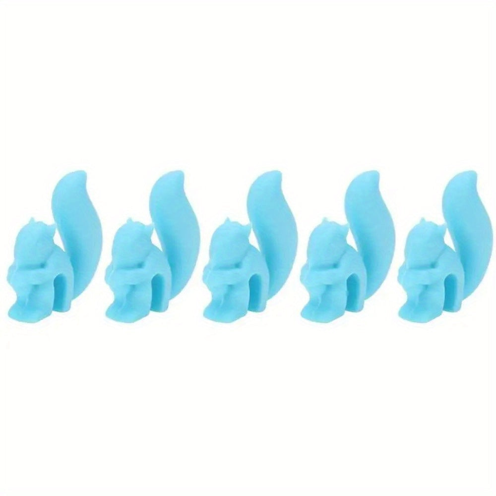 Set of 5 Silicone Squirrel Tea Bag Holders, Tea Accessories, Cup Decor