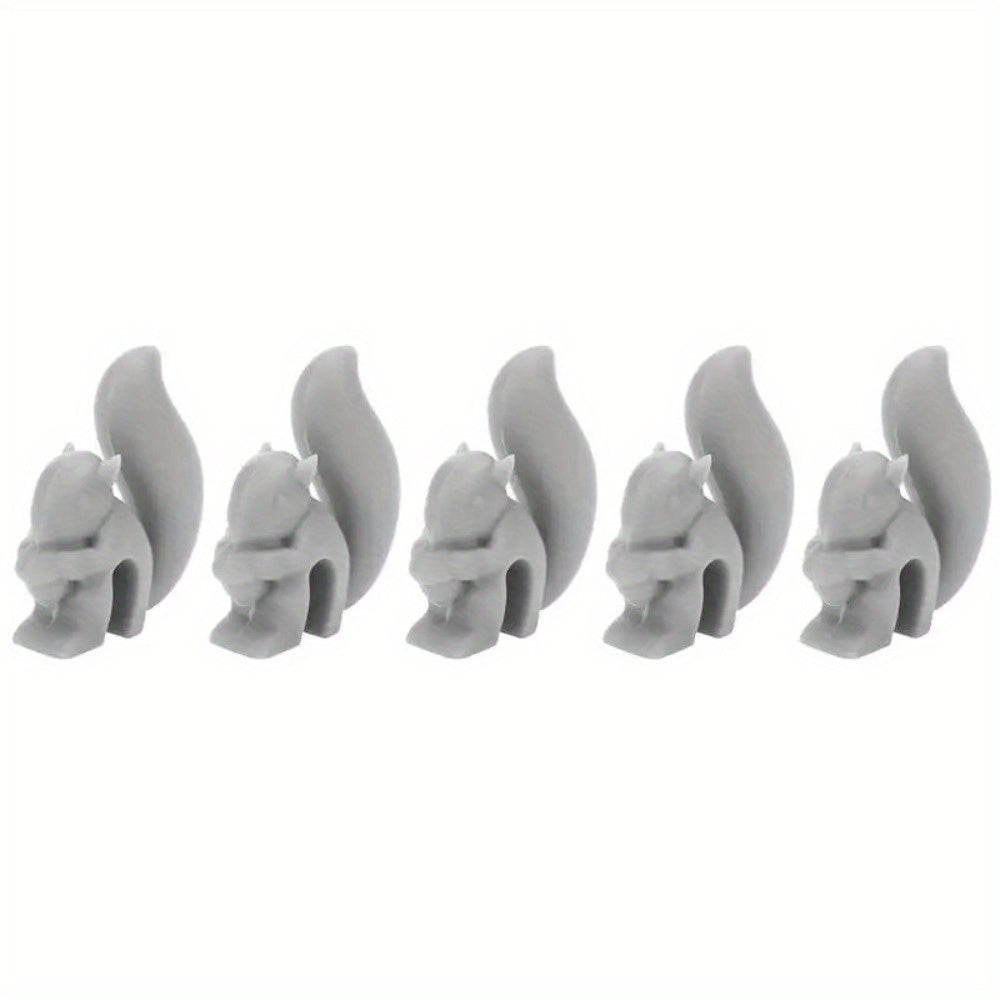 Set of 5 Silicone Squirrel Tea Bag Holders, Tea Accessories, Cup Decor