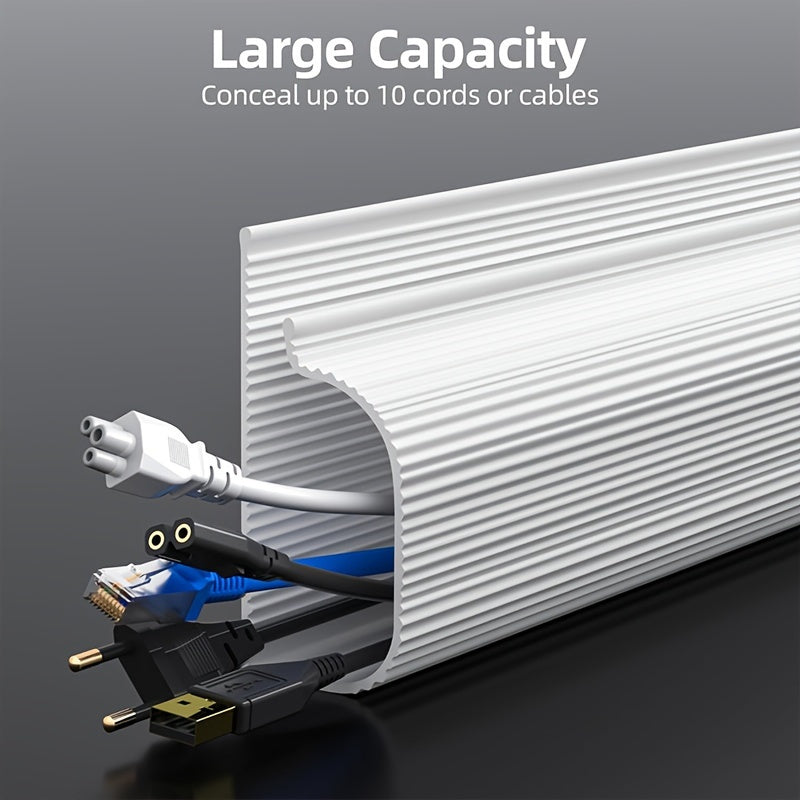 Self-Adhesive Under-Desk Cable Organizer for Home Office Child Pet Safety