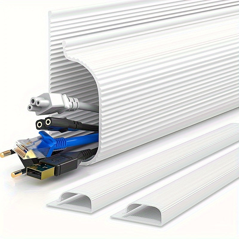 Self-Adhesive Under-Desk Cable Organizer for Home Office Child Pet Safety