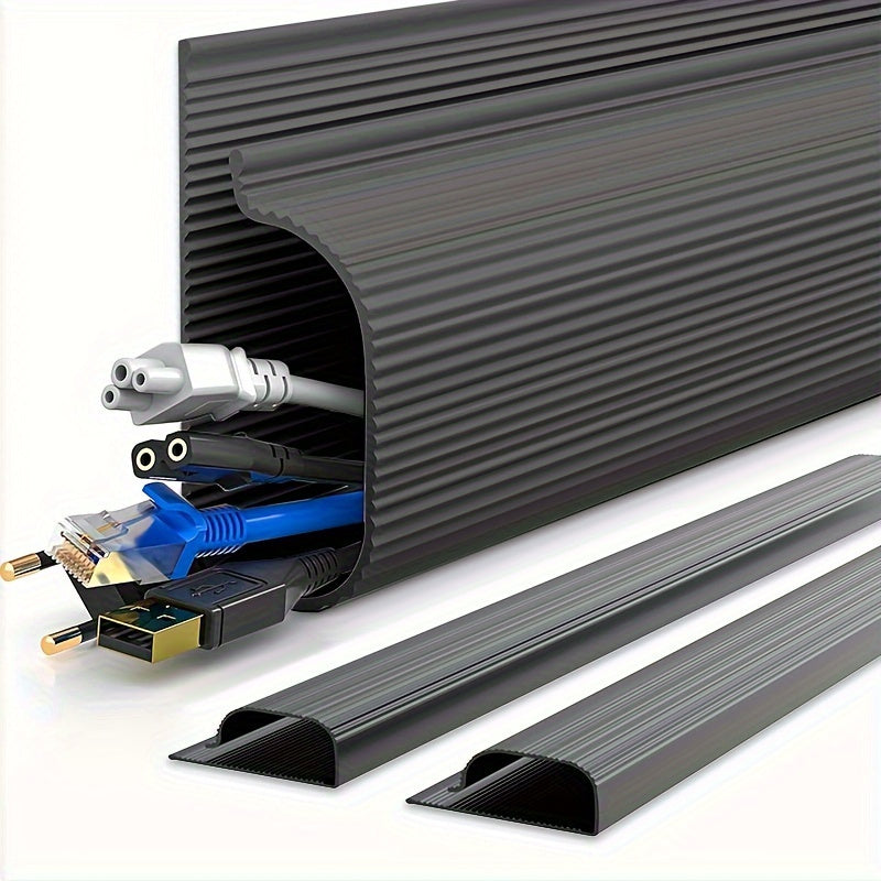 Self-Adhesive Under-Desk Cable Organizer for Home Office Child Pet Safety