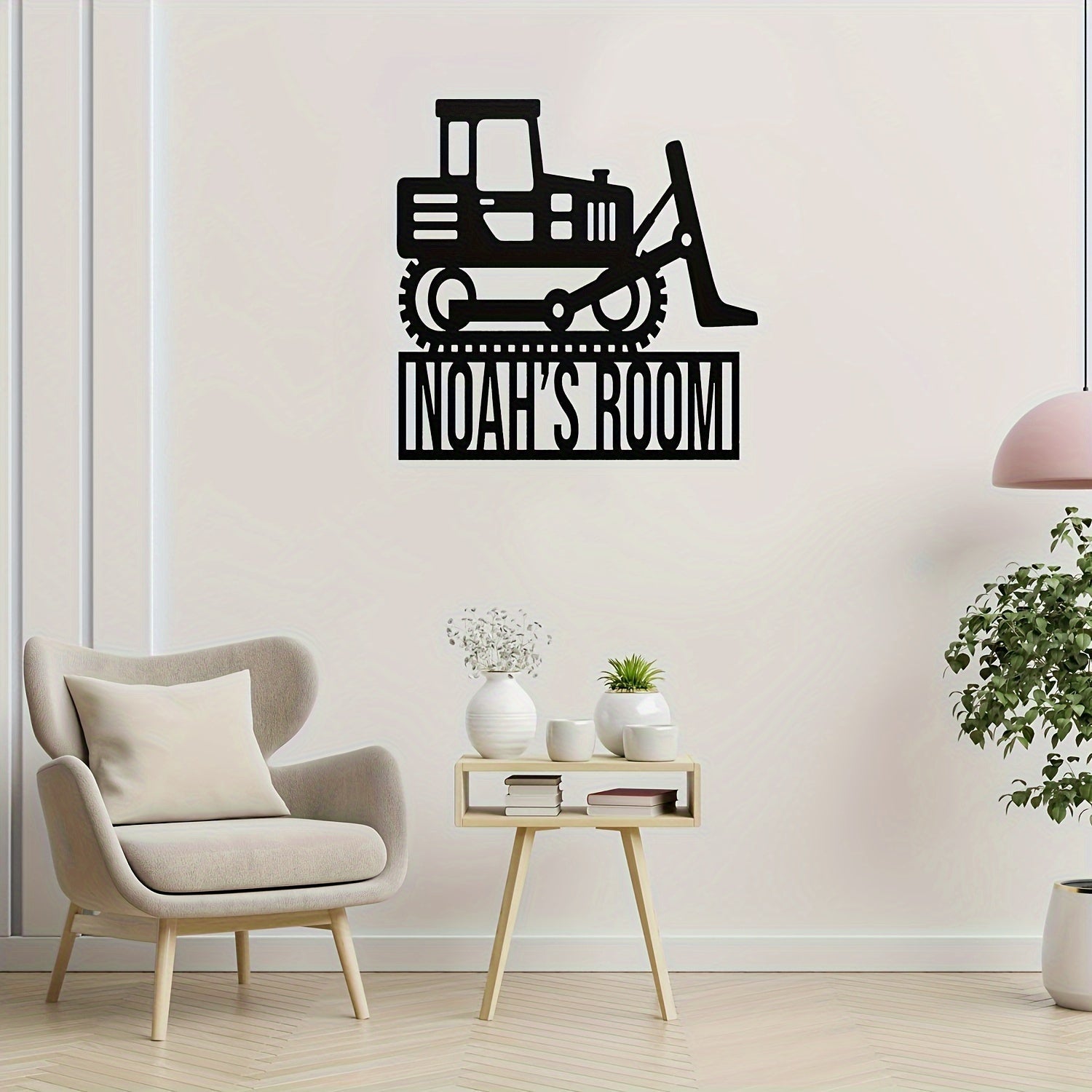 Shaxsiylashtirilgan Bulldozer Eshik Tashuvchisi - Maxsus Ism Tanlovi - Mustahkam Temir Qurilish - 14 yosh va undan katta yoshdagilar uchun mos qora metall devor san'ati - Uy va Biznes uchun Zamonaviy Yuk Mashinasi Boshlang'ich Plakasi, Ob-havoga chidamli