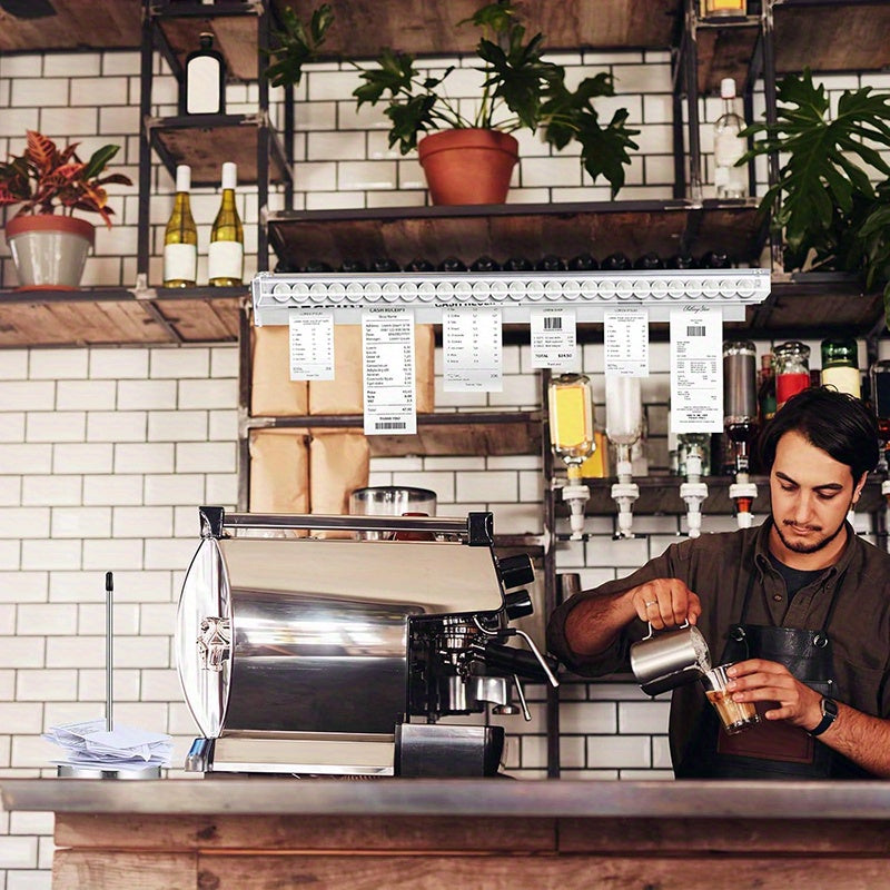 Plastic Receipt Holder Adjustable Length 30-150cm for Restaurant Cafe Kitchen