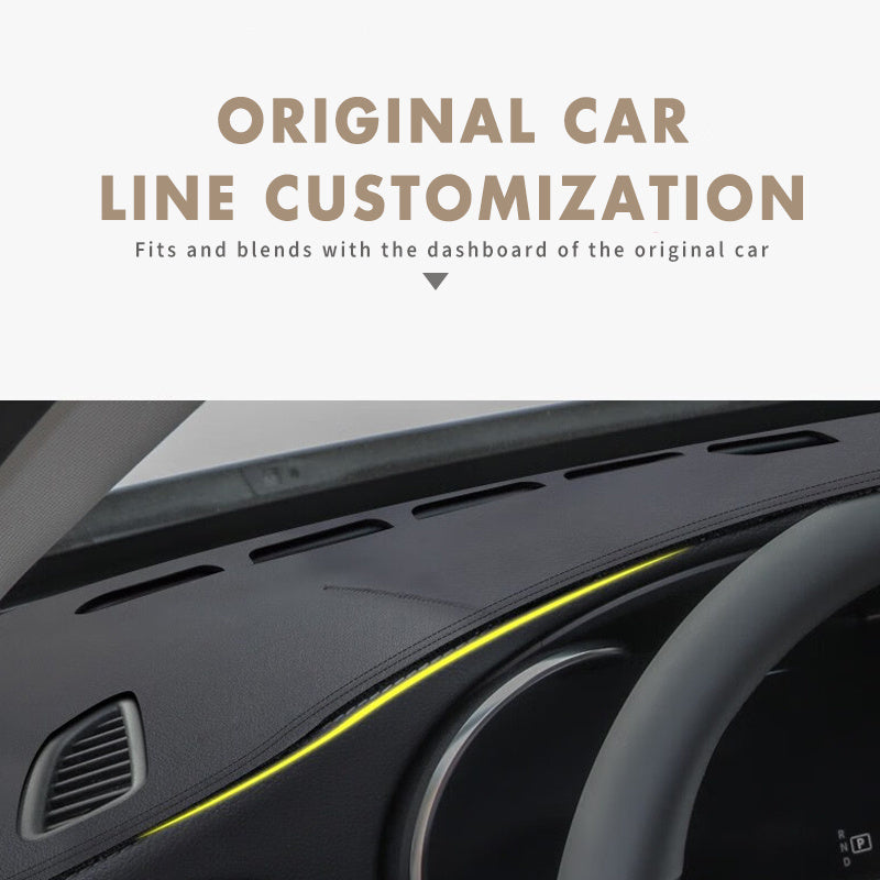 Car Dashboard Sunshade Cover Faux Leather Anti-UV Non-Slip Compatible