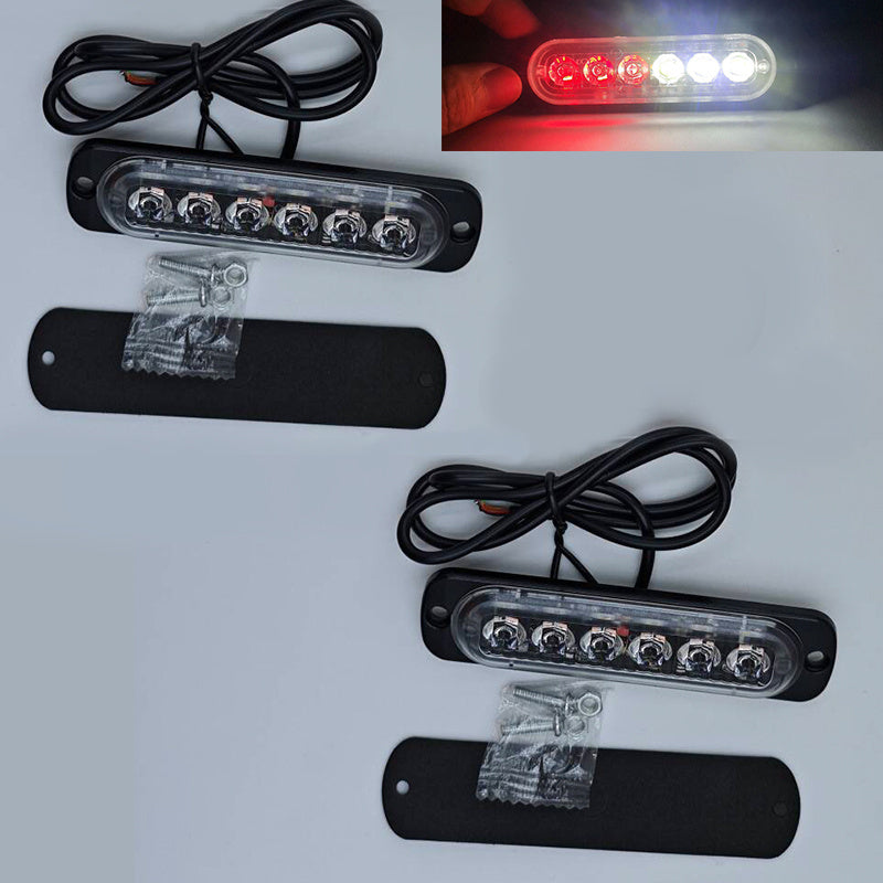 2pcs Ultra-Slim LED Car Light Bars Bright White Yellow 12-24V Easy Install