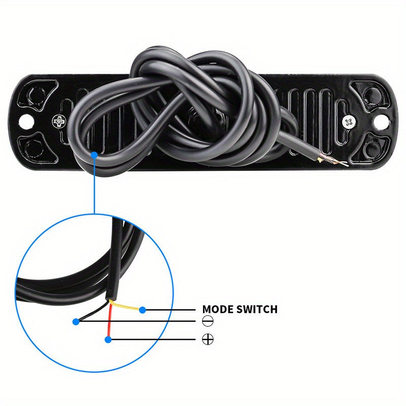 2pcs Ultra-Slim LED Car Light Bars Bright White Yellow 12-24V Easy Install