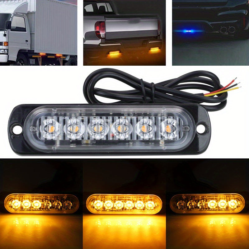 2pcs Ultra-Slim LED Car Light Bars Bright White Yellow 12-24V Easy Install