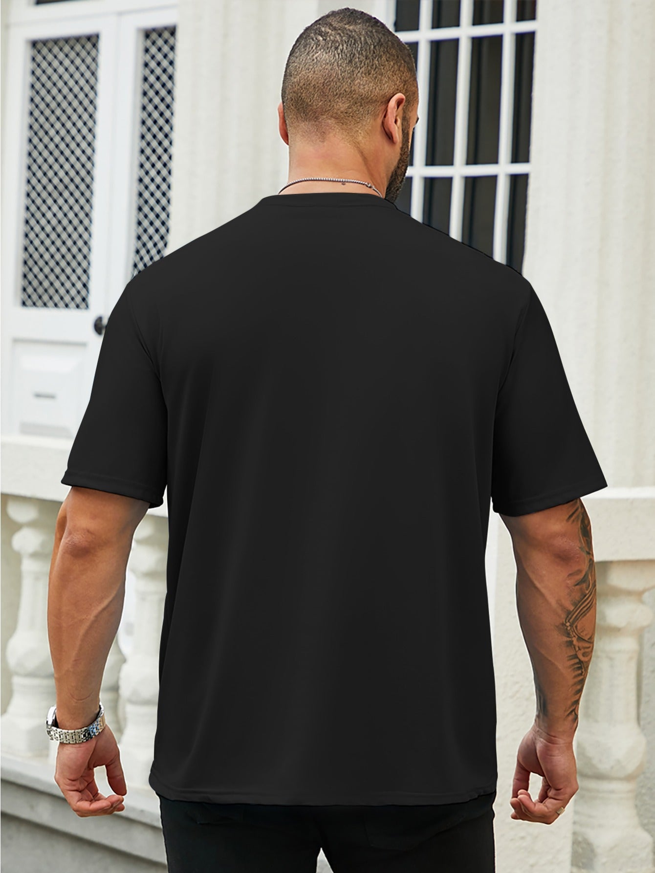 Men's Plus Size Golf T-Shirt with Geometric Print Polyester Summer Athletic Casual