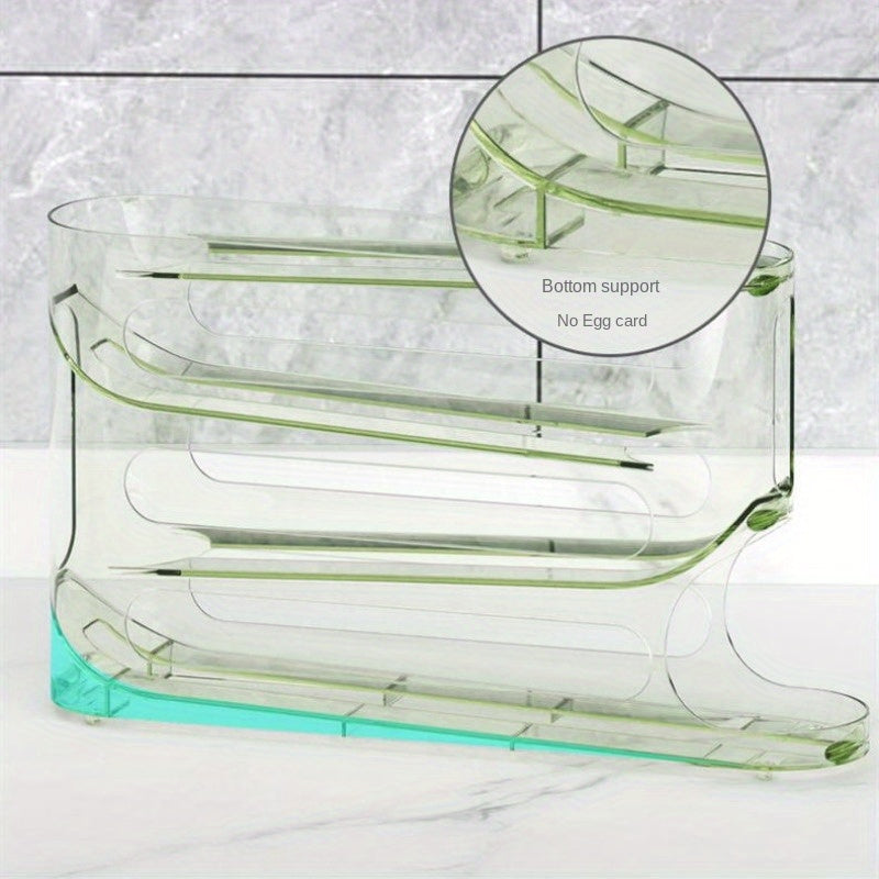 Durable 4-Tier Egg Holder with Auto-Roll Technology for Large Capacity Refrigerator and Kitchen Storage