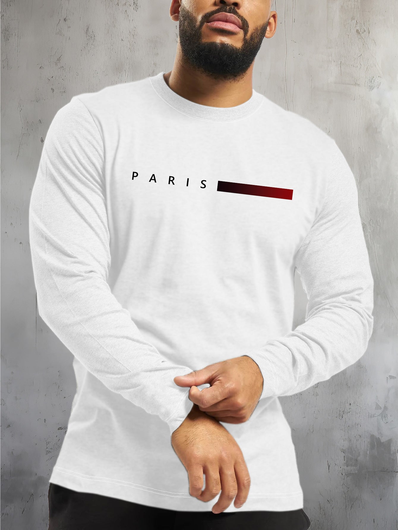 Camiseta de manga corta casual para hombre con estampado de París, hecha de poliéster transpirable para verano y primavera