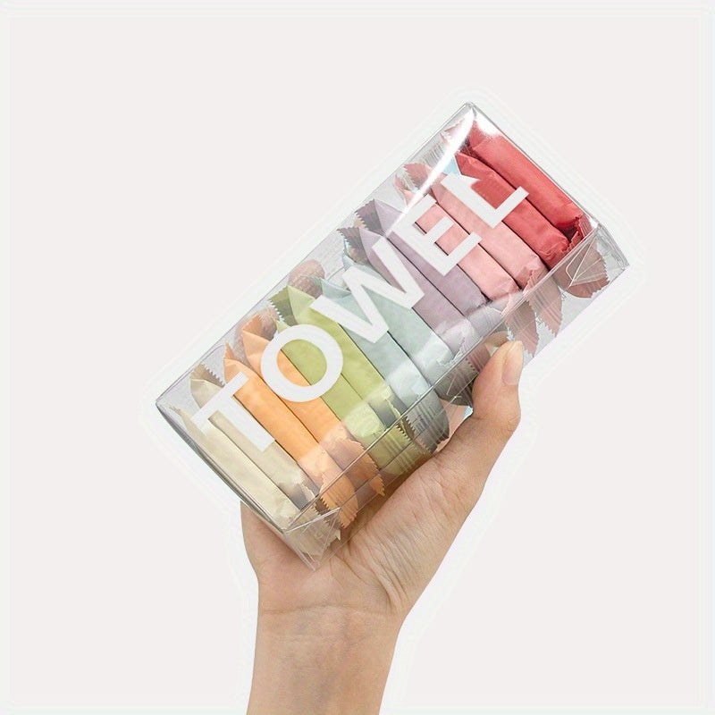 14-Piece Compressed Travel Towel Set Thick Soft Quick-Dry for Camping and Hiking