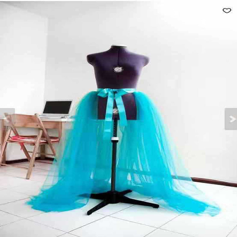 Ayollar uchun to'y, kecha yoki vintage libos uchun tulle ustki yarim yubka aksessuari