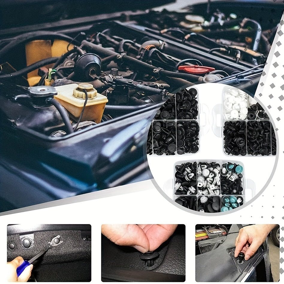 Avtomobil paneli bumperi uchun bardoshli naylon fastenerlar bilan Auto Retainer Clips Kiti