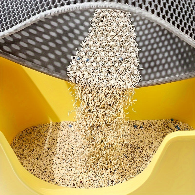 Large Double-Layer Cat Litter Mat Splash-Proof EVA Honeycomb Non-Slip Washable