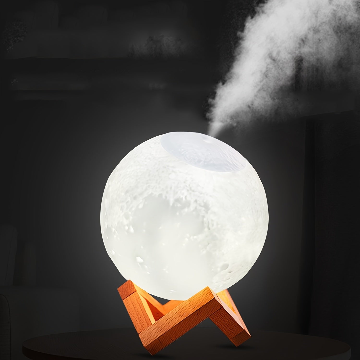 Oy lampasi namlagich aromaterapiya diffuzori bilan, LED kechqurun chiroqi, yotoqxona va ofis uchun