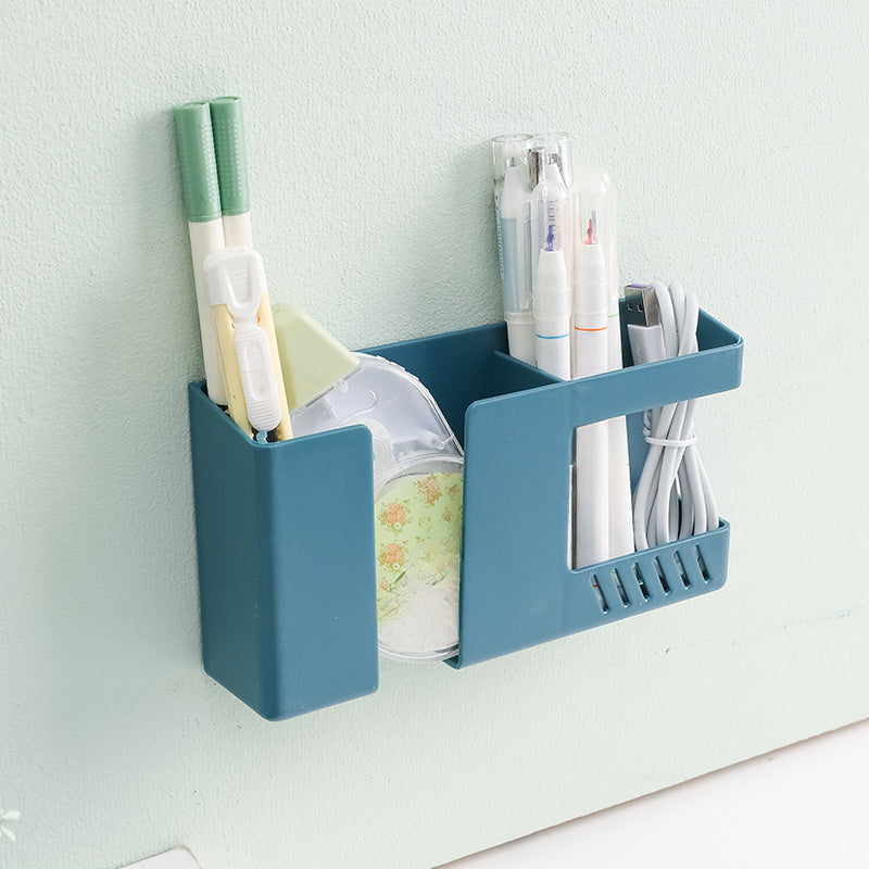 Wall-Mounted Phone and Remote Control Organizer for Home Office Storage