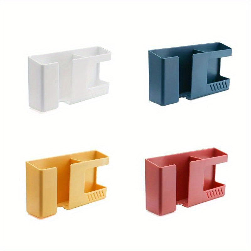Wall-Mounted Phone and Remote Control Organizer for Home Office Storage
