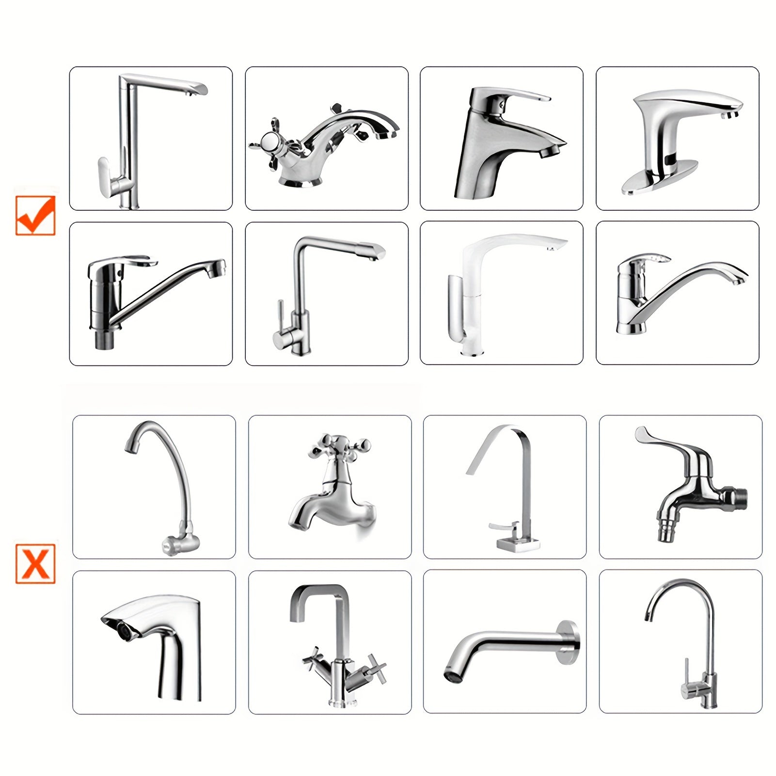 Set of 2 Eco-Friendly Faucet Aerators Water Saving Spout Attachments for Home and Travel