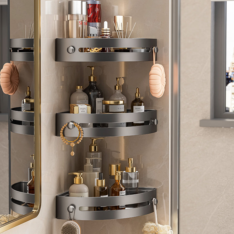 Corner Shower Caddy Three-Tier Wall Mount Bathroom Organizer Durable ABS Plastic