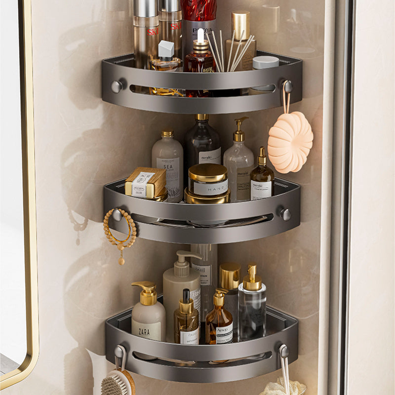 Corner Shower Caddy Three-Tier Wall Mount Bathroom Organizer Durable ABS Plastic