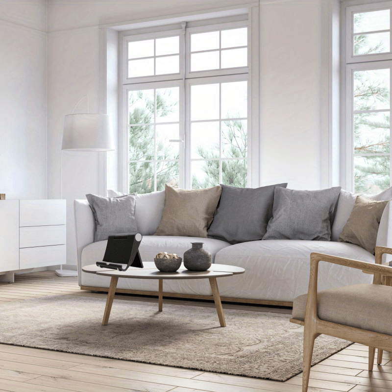 Folding Portable Desktop Stand for Smartphones and Tablets Rotating Design