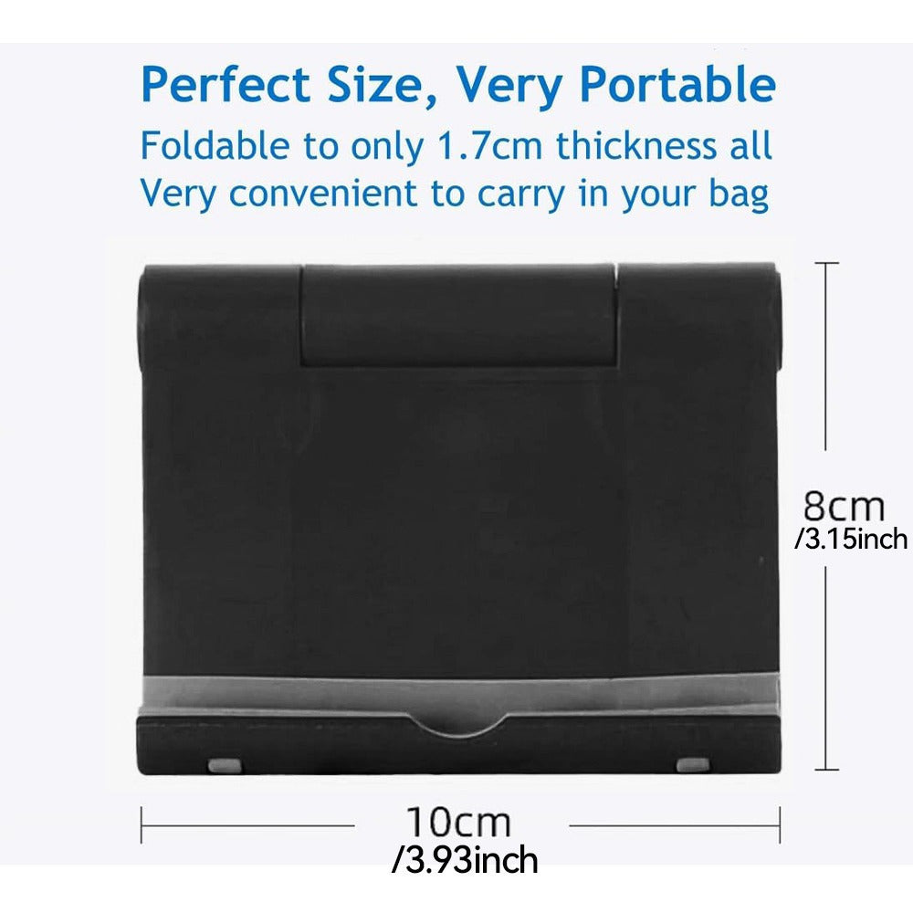 Folding Portable Desktop Stand for Smartphones and Tablets Rotating Design